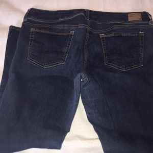 Aeo dark wash denim skinny jeans